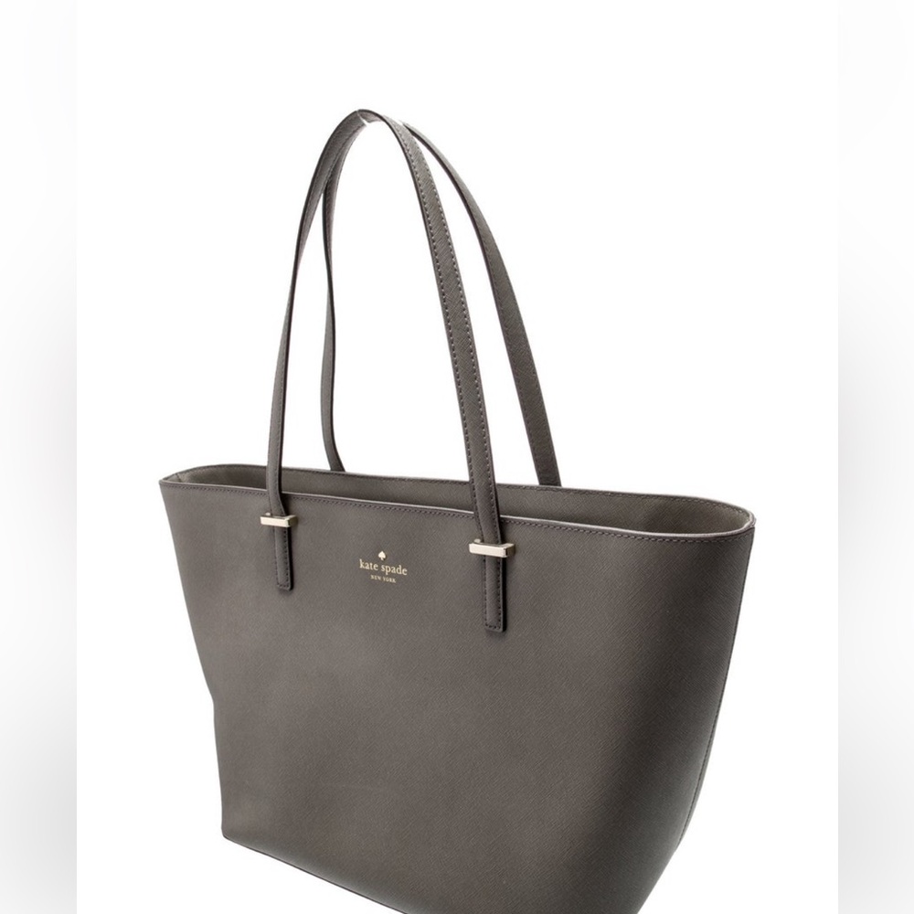 kate spade Olive Gray Saffiano Leather Tote - Picture 3 of 8